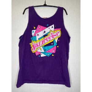 Vintage 1980’s Jazzercise Purple Tank Top Sz XL Women’s Graphic Print Hipster